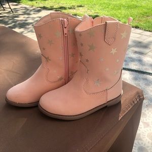 Carter’s pink cowboy boots size 7 toddler